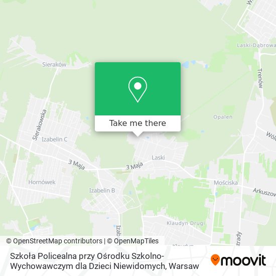 Szkoła Policealna przy Ośrodku Szkolno-Wychowawczym dla Dzieci Niewidomych map