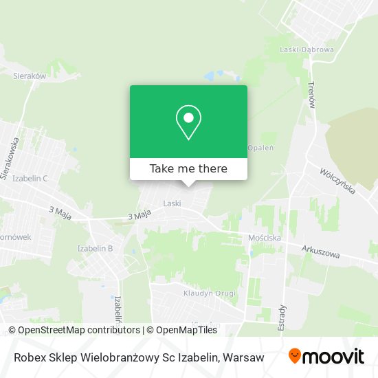 Robex Sklep Wielobranżowy Sc Izabelin map