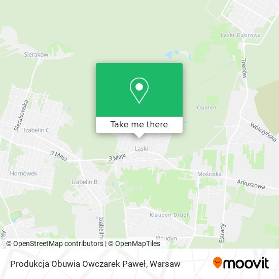 Produkcja Obuwia Owczarek Paweł map