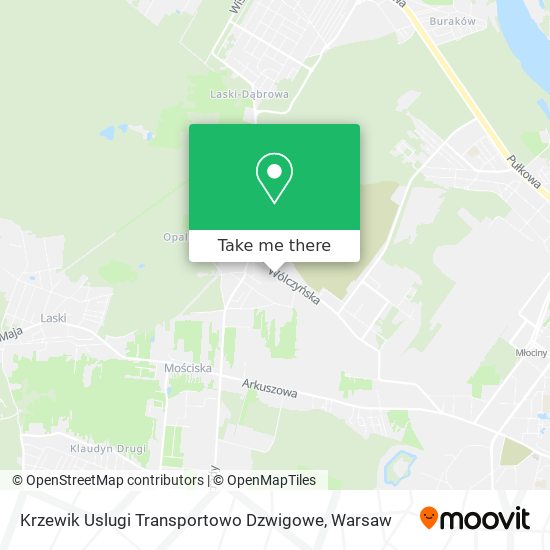 Krzewik Uslugi Transportowo Dzwigowe map