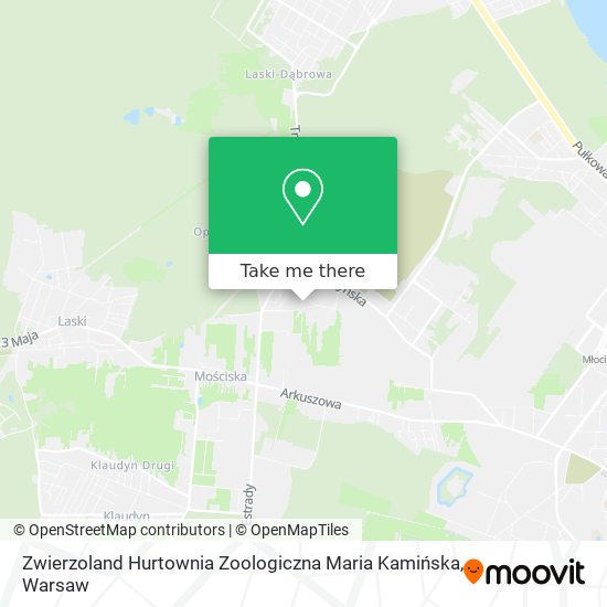 Zwierzoland Hurtownia Zoologiczna Maria Kamińska map