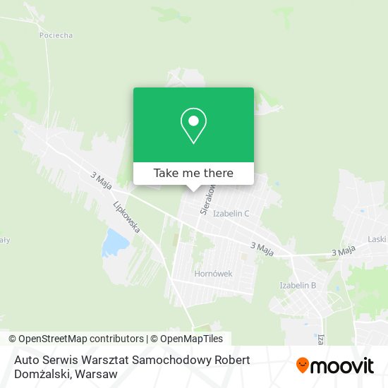 Auto Serwis Warsztat Samochodowy Robert Domżalski map