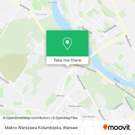 Карта Makro Warszawa Kolumbijska