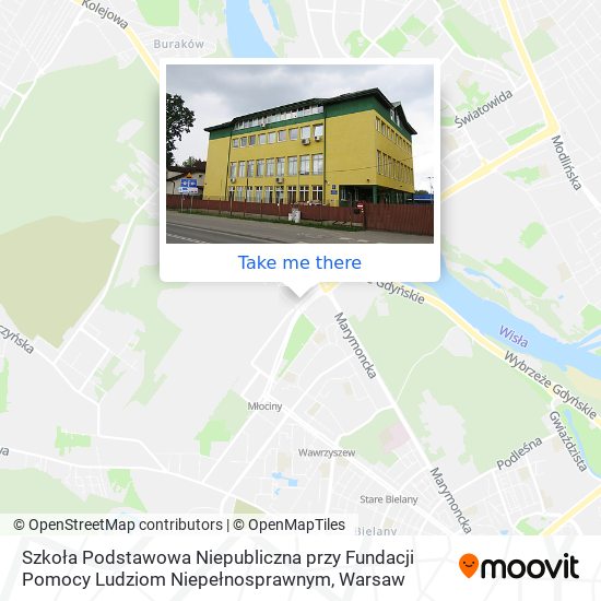 Szkoła Podstawowa Niepubliczna przy Fundacji Pomocy Ludziom Niepełnosprawnym map