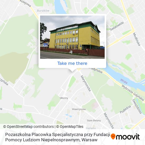 Карта Pozaszkolna Placowka Specjalistyczna przy Fundacji Pomocy Ludziom Niepelnosprawnym