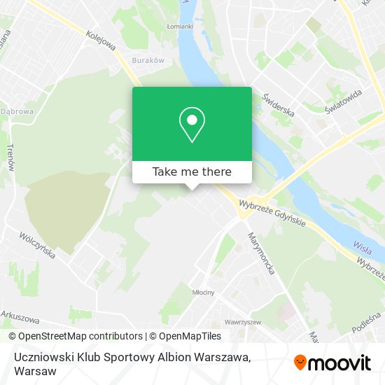 Карта Uczniowski Klub Sportowy Albion Warszawa