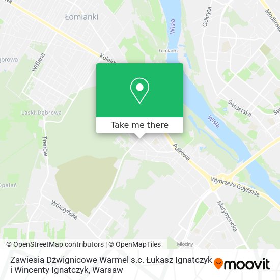 Zawiesia Dźwignicowe Warmel s.c. Łukasz Ignatczyk i Wincenty Ignatczyk map