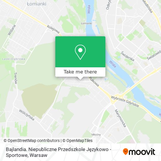 Bajlandia. Niepubliczne Przedszkole Językowo - Sportowe map