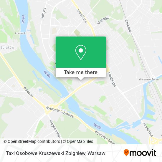 Карта Taxi Osobowe Kruszewski Zbigniew