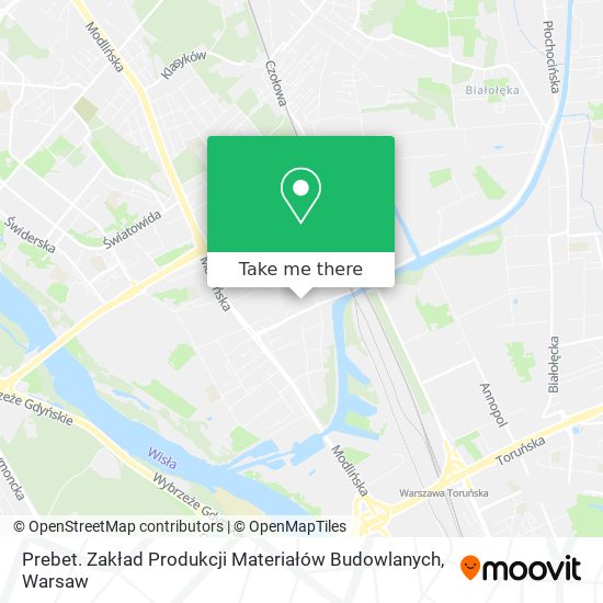 Prebet. Zakład Produkcji Materiałów Budowlanych map