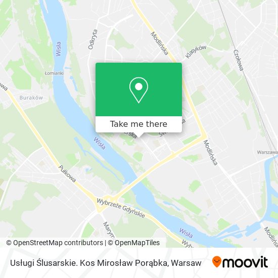 Usługi Ślusarskie. Kos Mirosław Porąbka map