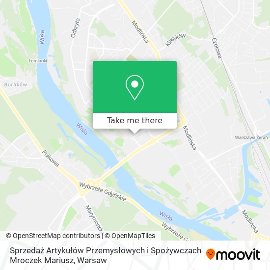 Sprzedaż Artykułów Przemysłowych i Spożywczach Mroczek Mariusz map