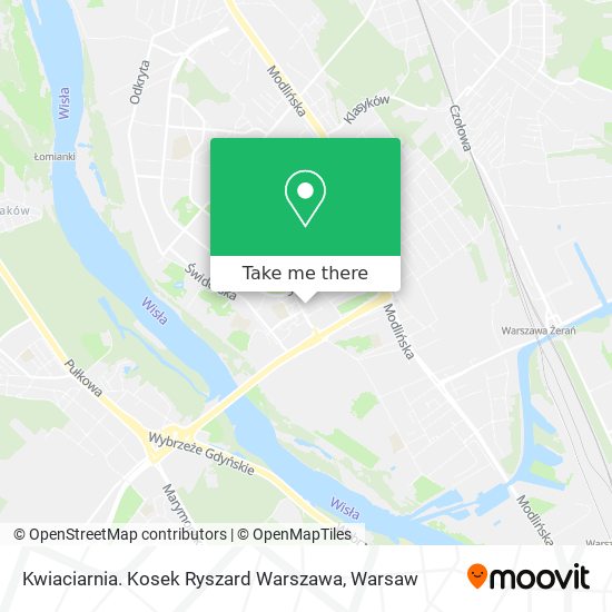 Карта Kwiaciarnia. Kosek Ryszard Warszawa