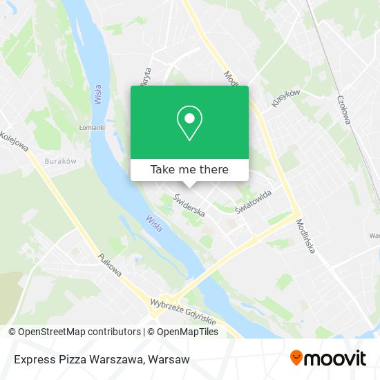 Express Pizza Warszawa map