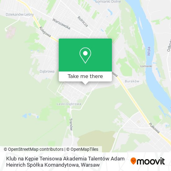 Klub na Kępie Tenisowa Akademia Talentów Adam Heinrich Spółka Komandytowa map