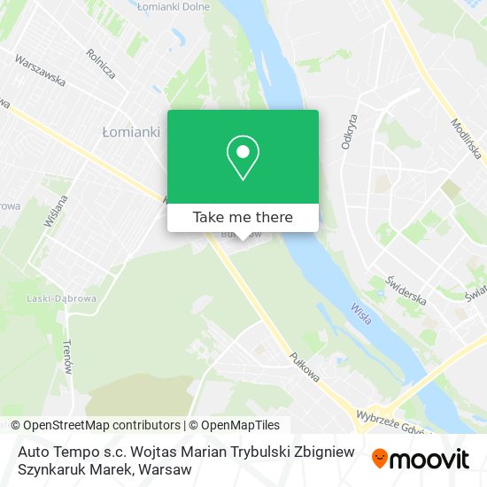 Auto Tempo s.c. Wojtas Marian Trybulski Zbigniew Szynkaruk Marek map