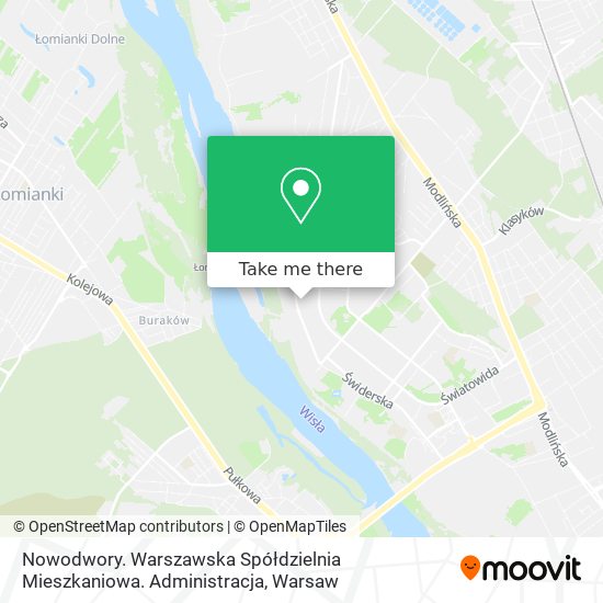 Nowodwory. Warszawska Spółdzielnia Mieszkaniowa. Administracja map