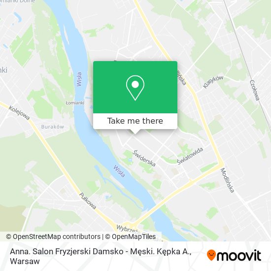 Anna. Salon Fryzjerski Damsko - Męski. Kępka A. map