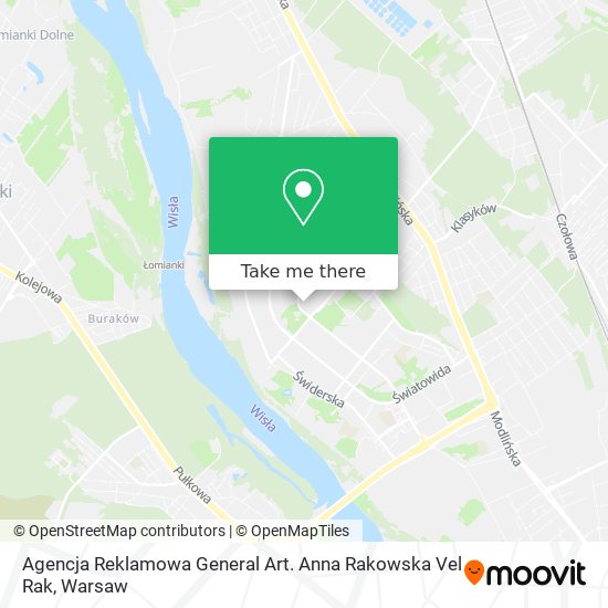 Agencja Reklamowa General Art. Anna Rakowska Vel Rak map