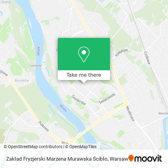 Zakład Fryzjerski Marzena Murawska Ścibło map