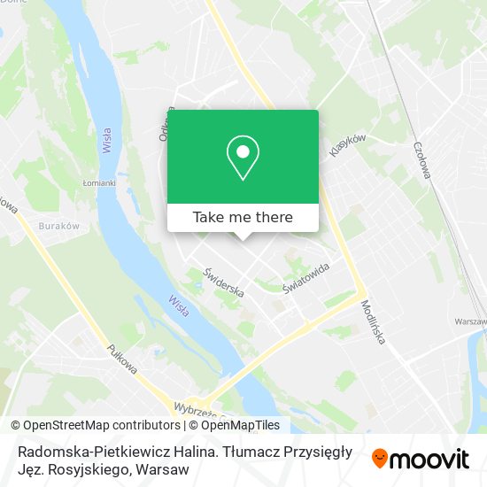 Radomska-Pietkiewicz Halina. Tłumacz Przysięgły Jęz. Rosyjskiego map