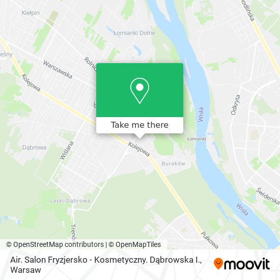 Air. Salon Fryzjersko - Kosmetyczny. Dąbrowska I. map