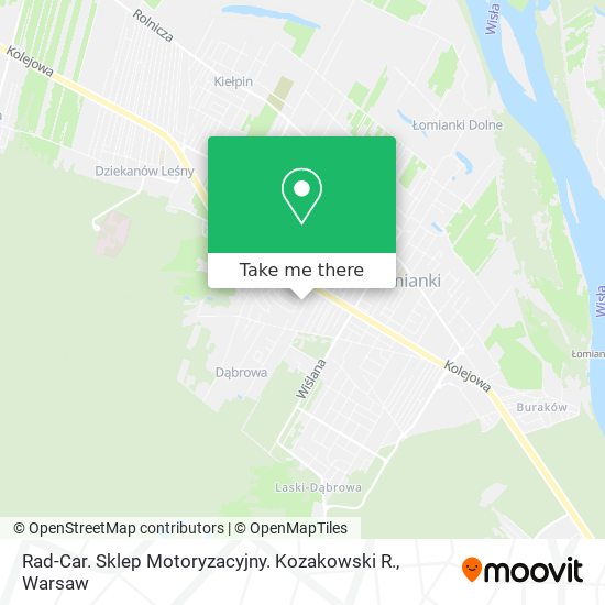 Rad-Car. Sklep Motoryzacyjny. Kozakowski R. map