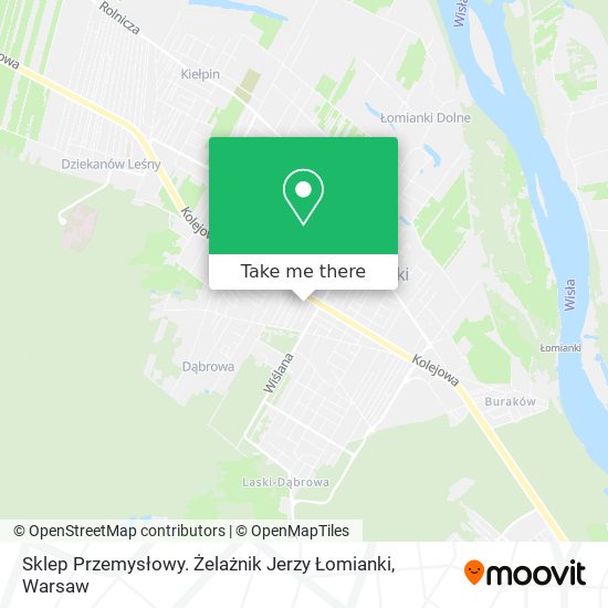 Sklep Przemysłowy. Żelażnik Jerzy Łomianki map