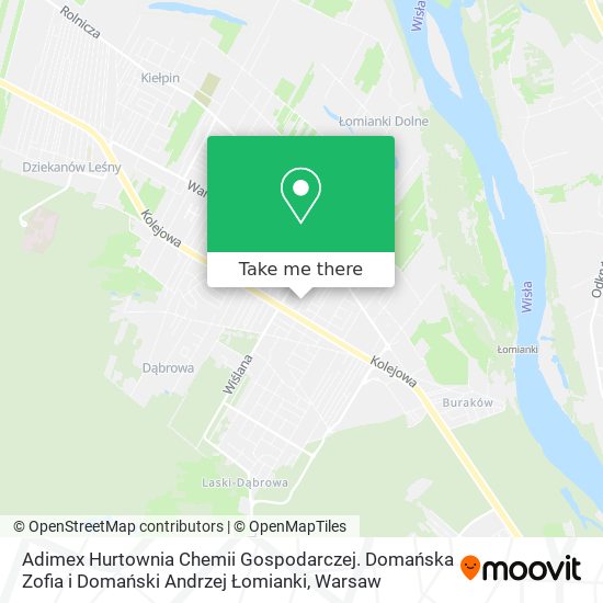 Adimex Hurtownia Chemii Gospodarczej. Domańska Zofia i Domański Andrzej Łomianki map