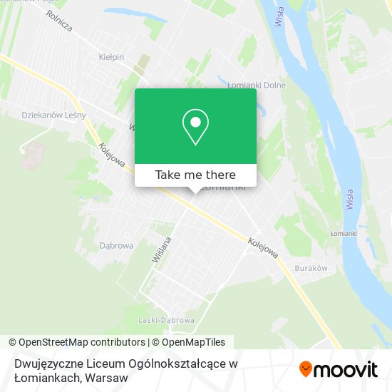 Dwujęzyczne Liceum Ogólnokształcące w Łomiankach map