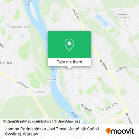 Joanna Podniesińska Jovi Travel Wspólnik Spółki Cywilnej map