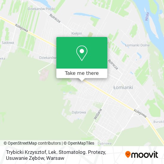 Trybicki Krzysztof, Lek. Stomatolog. Protezy, Usuwanie Zębów map