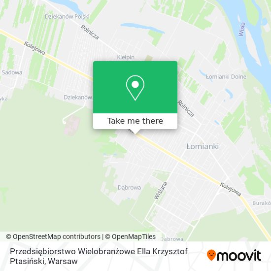 Карта Przedsiębiorstwo Wielobranżowe Ella Krzysztof Ptasiński