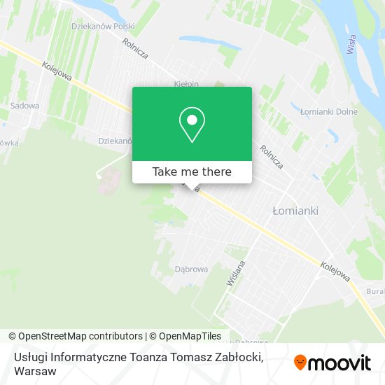 Usługi Informatyczne Toanza Tomasz Zabłocki map