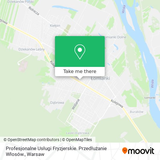 Profesjonalne Usługi Fryzjerskie. Przedłużanie Włosów. map