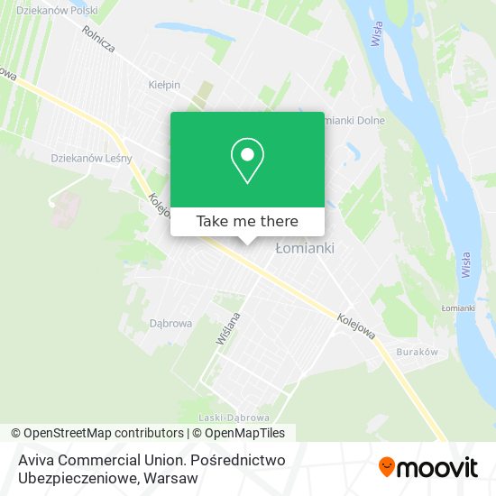 Aviva Commercial Union. Pośrednictwo Ubezpieczeniowe map