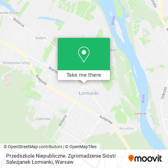 Карта Przedszkole Niepubliczne. Zgromadzenie Sióstr Salezjanek Łomianki