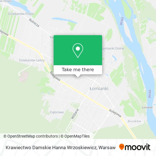 Карта Krawiectwo Damskie Hanna Wrzoskiewicz