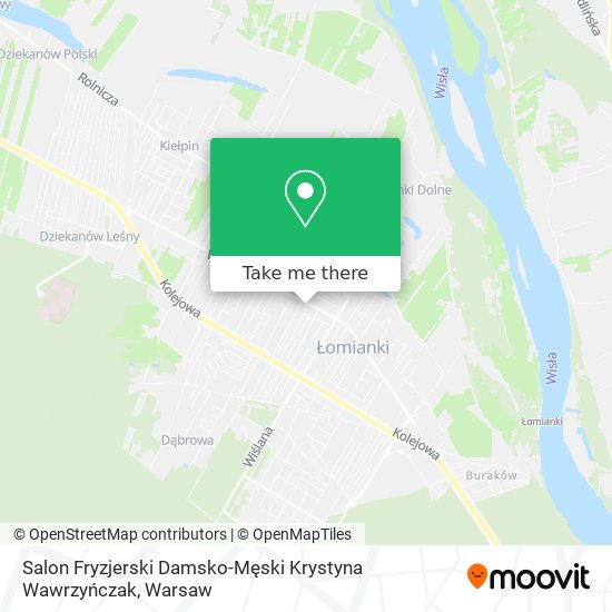 Карта Salon Fryzjerski Damsko-Męski Krystyna Wawrzyńczak