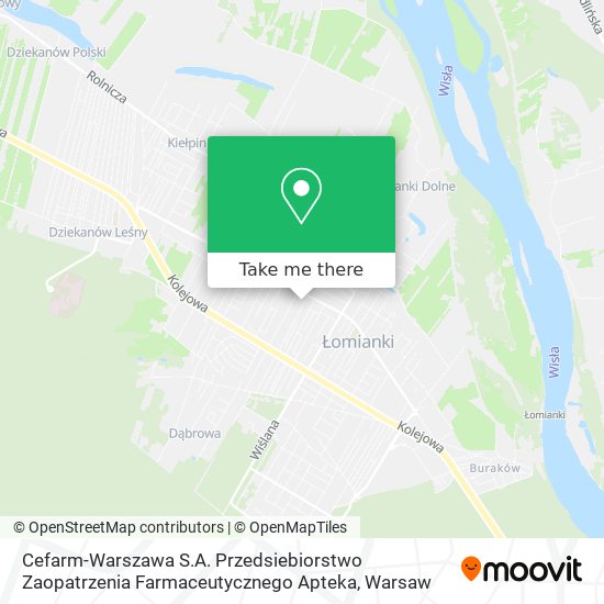 Cefarm-Warszawa S.A. Przedsiebiorstwo Zaopatrzenia Farmaceutycznego Apteka map