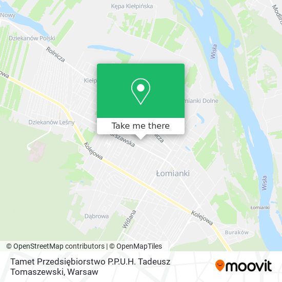 Tamet Przedsiębiorstwo P.P.U.H. Tadeusz Tomaszewski map