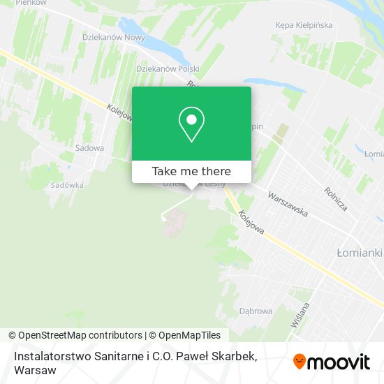 Instalatorstwo Sanitarne i C.O. Paweł Skarbek map