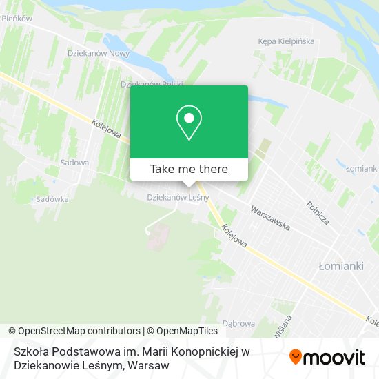 Szkoła Podstawowa im. Marii Konopnickiej w Dziekanowie Leśnym map