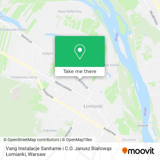 Vang Instalacje Sanitarne i C.O. Janusz Białowąs Łomianki map