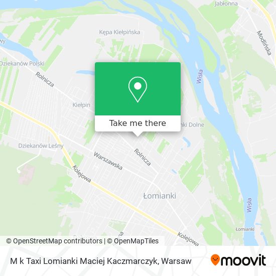 M k Taxi Lomianki Maciej Kaczmarczyk map