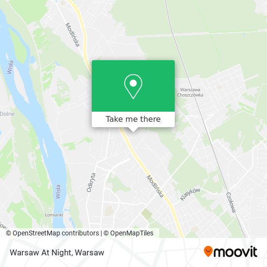 Warsaw At Night map