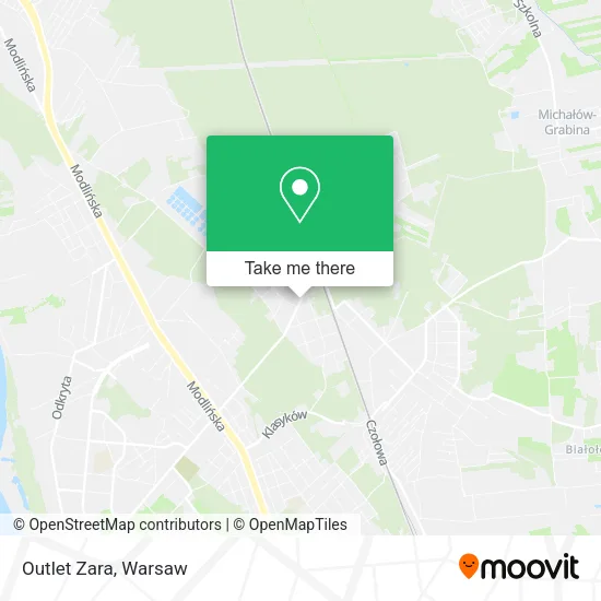 Outlet Zara map