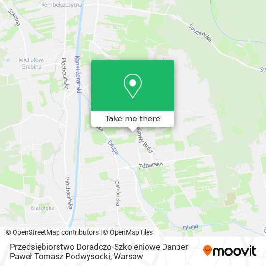 Przedsiębiorstwo Doradczo-Szkoleniowe Danper Paweł Tomasz Podwysocki map