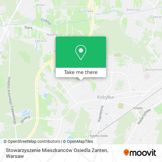 Карта Stowarzyszenie Mieszkanców Osiedla Zanten