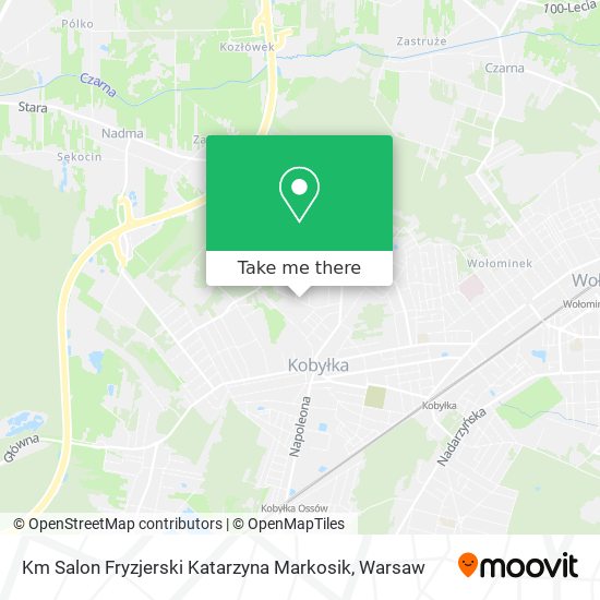 Карта Km Salon Fryzjerski Katarzyna Markosik